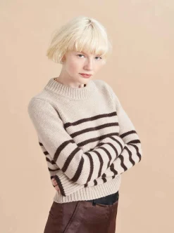 La Ligne Mini Marin Sweater Tan/Chocolate Cheap