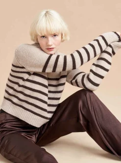 La Ligne Mini Marin Sweater Tan/Chocolate Cheap