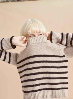 La Ligne Mini Marin Sweater Tan/Chocolate Cheap