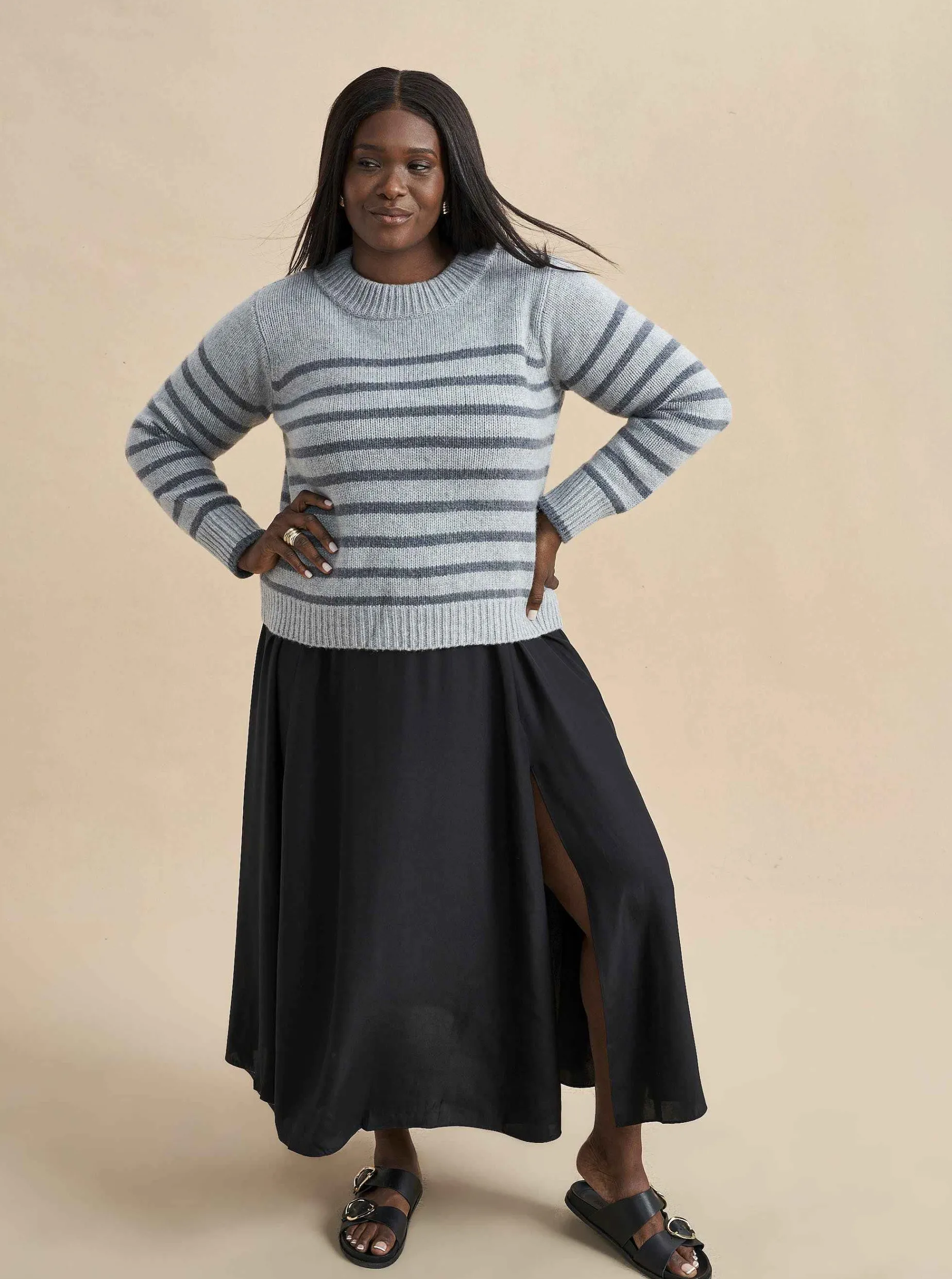 La Ligne Mini Marin Sweater Grey/Dark Grey Hot