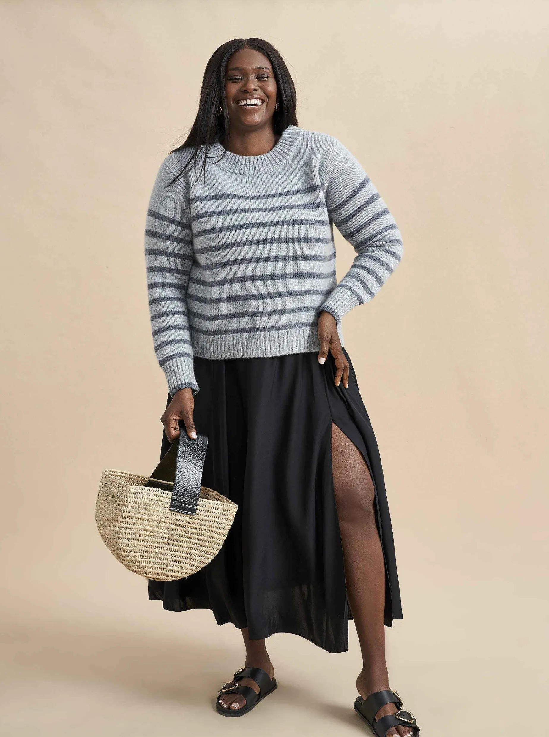 La Ligne Mini Marin Sweater Grey/Dark Grey Hot
