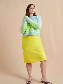 La Ligne Mini Marin Sweater Ice/Lime Cheap