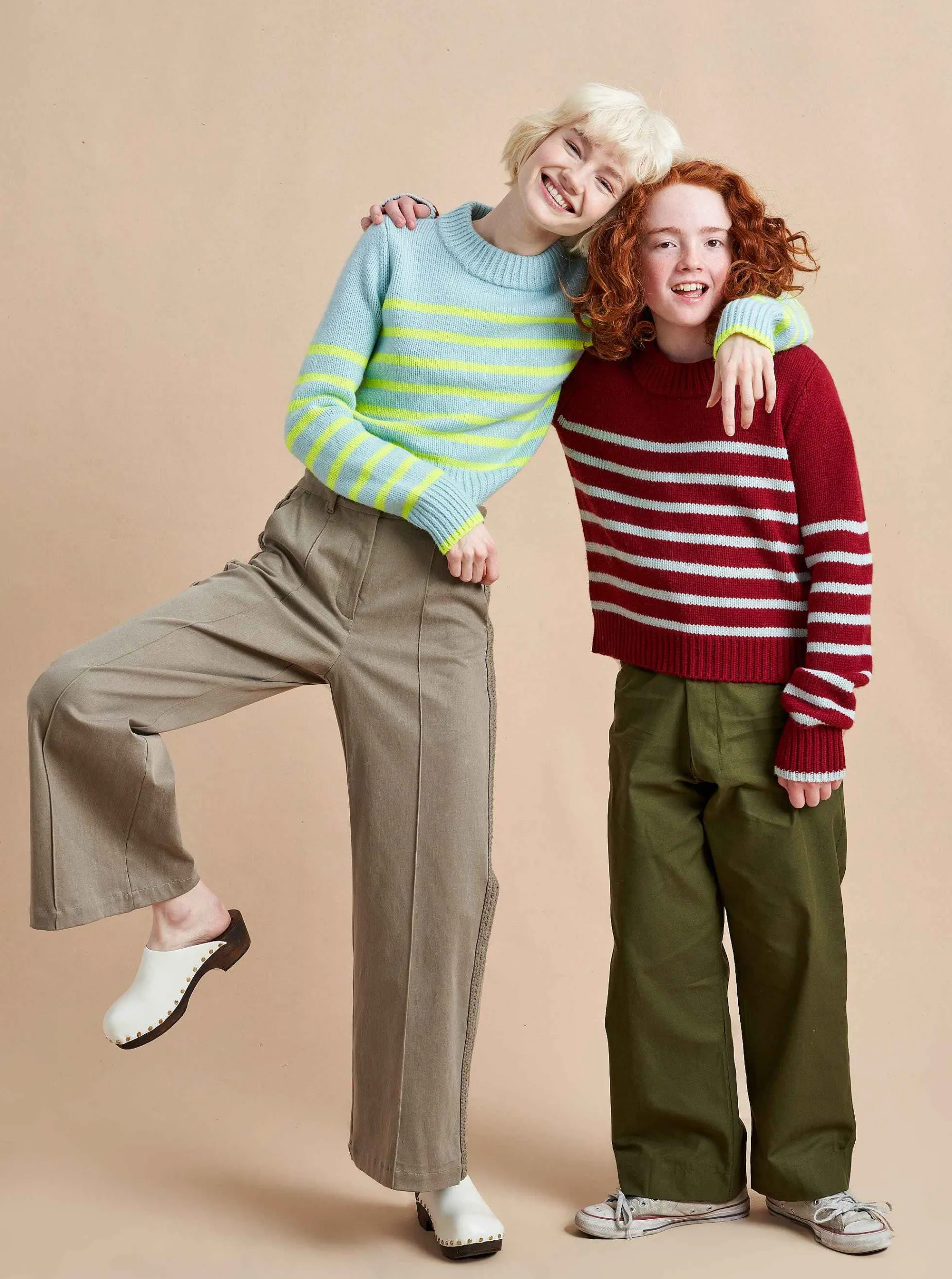 La Ligne Mini Marin Sweater Ice/Lime Cheap