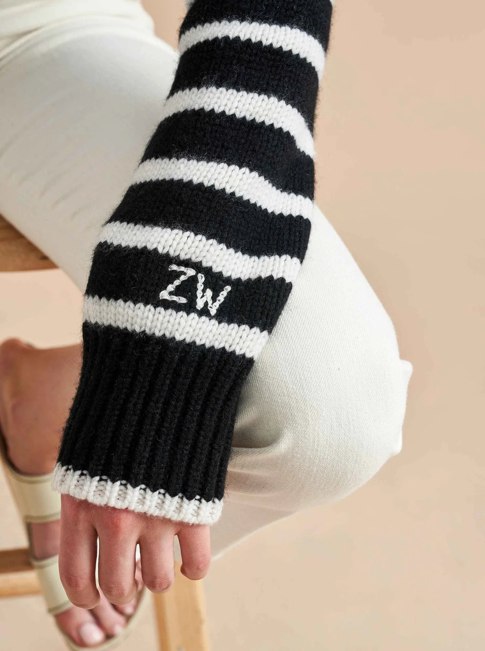 La Ligne Mini Marin Sweater Ice/Lime Cheap