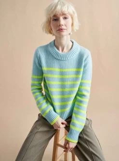 La Ligne Mini Marin Sweater Ice/Lime Cheap