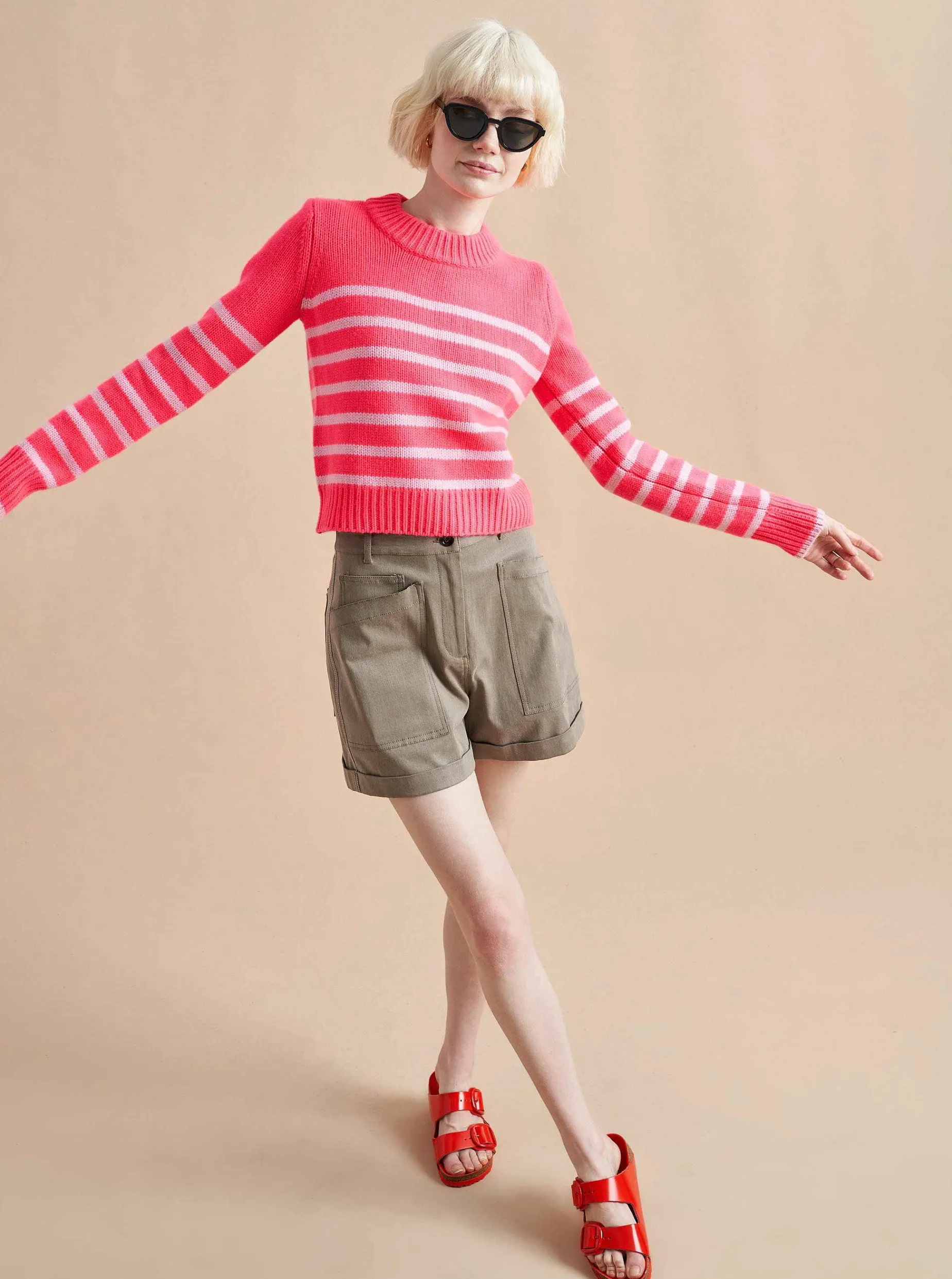 La Ligne Mini Marin Sweater Hot Pink/Bubblegum Flash Sale