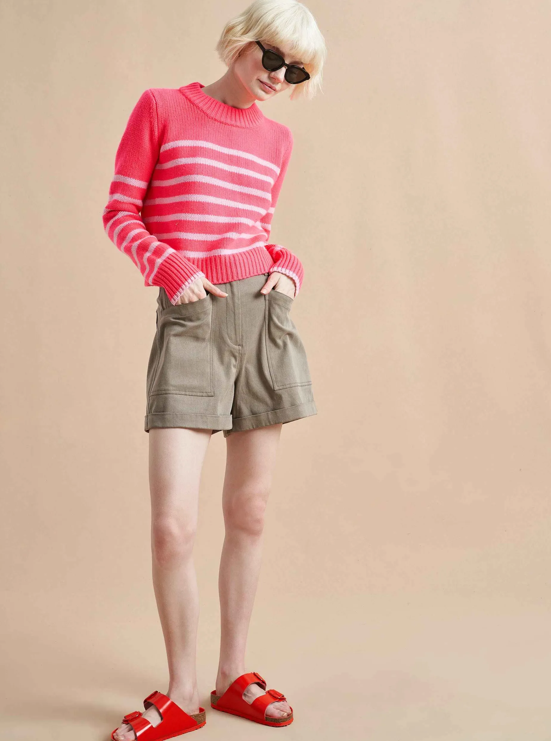 La Ligne Mini Marin Sweater Hot Pink/Bubblegum Flash Sale