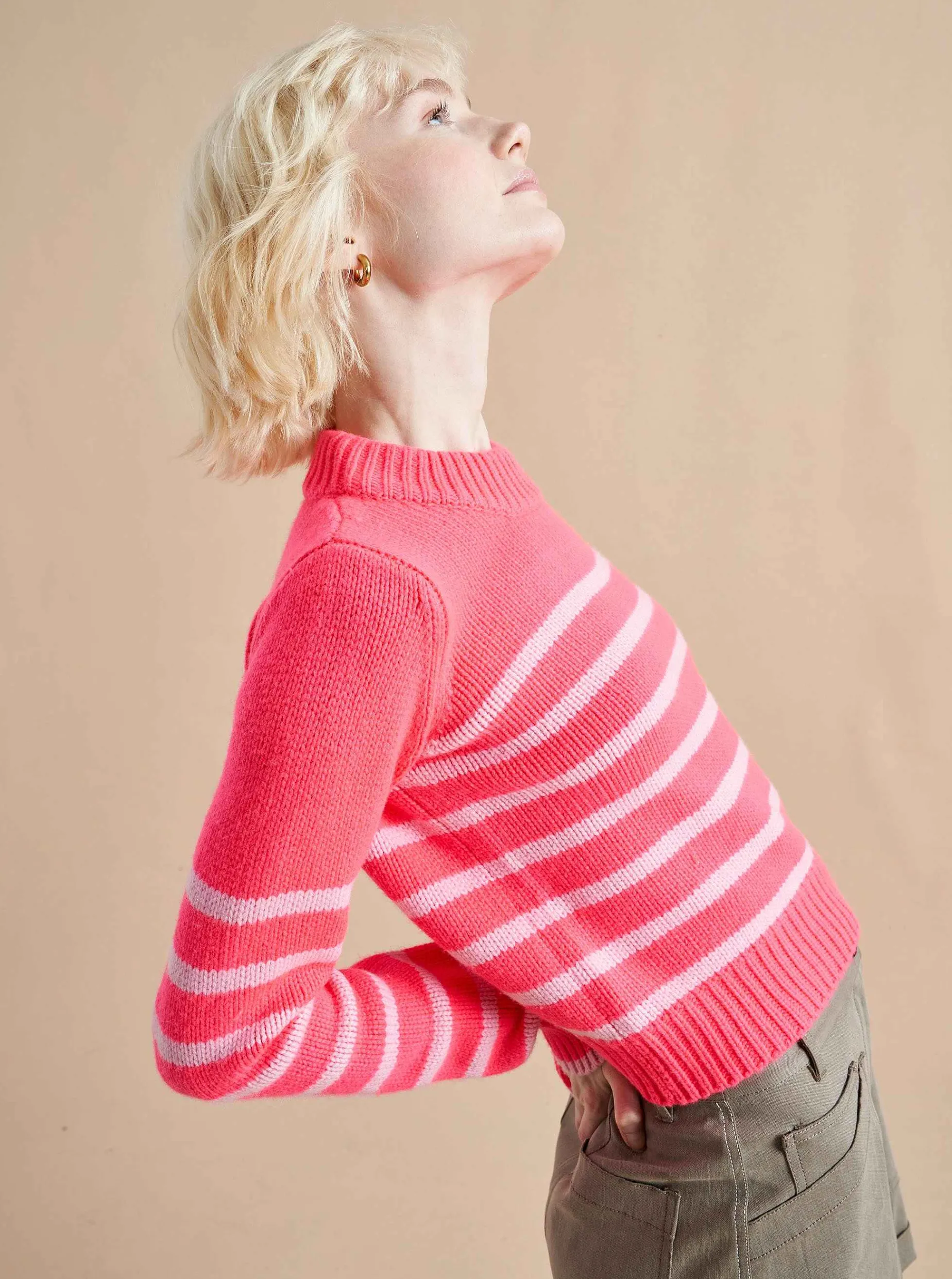 La Ligne Mini Marin Sweater Hot Pink/Bubblegum Flash Sale