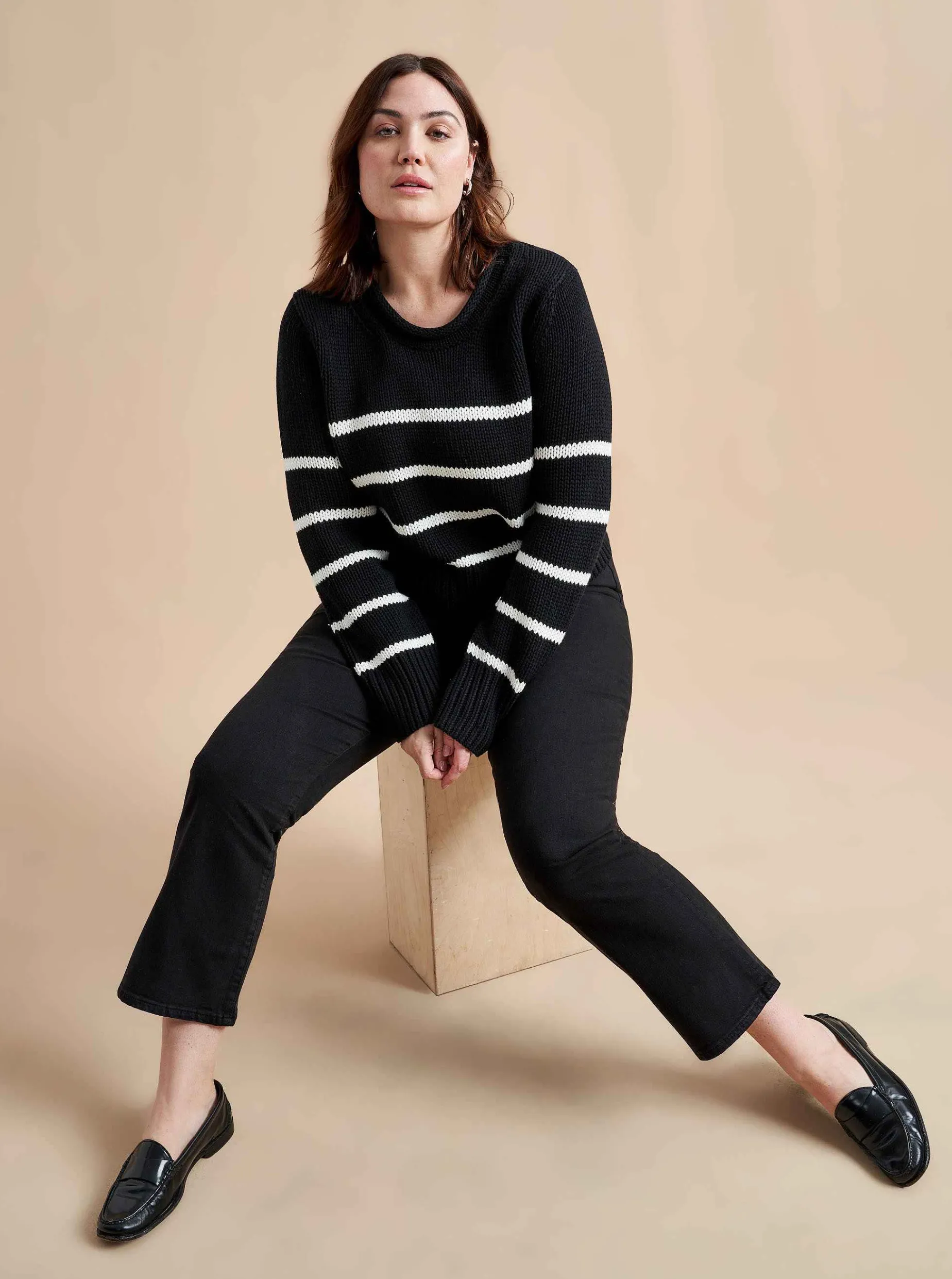 La Ligne Mini Marina Sweater Black/Cream Outlet