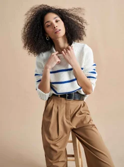 La Ligne Mini Marina Sweater Cream/Cobalt Fashion