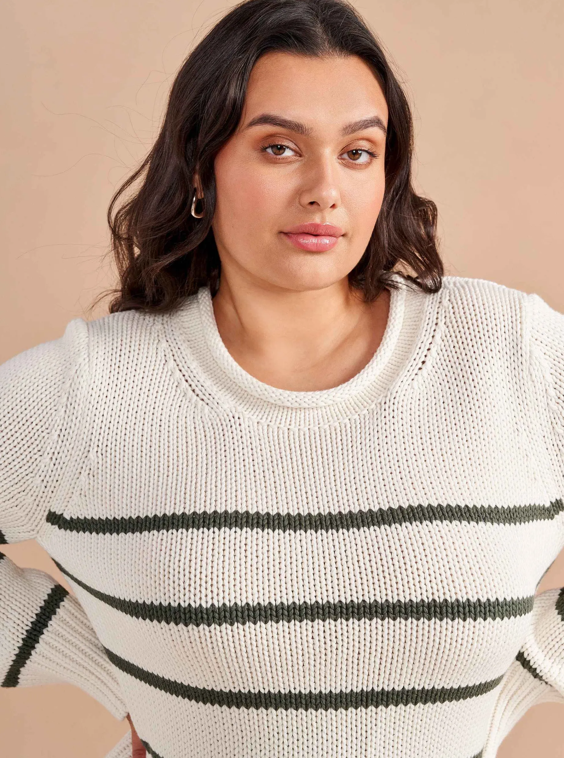 La Ligne Mini Marina Sweater Ivory/Army Discount