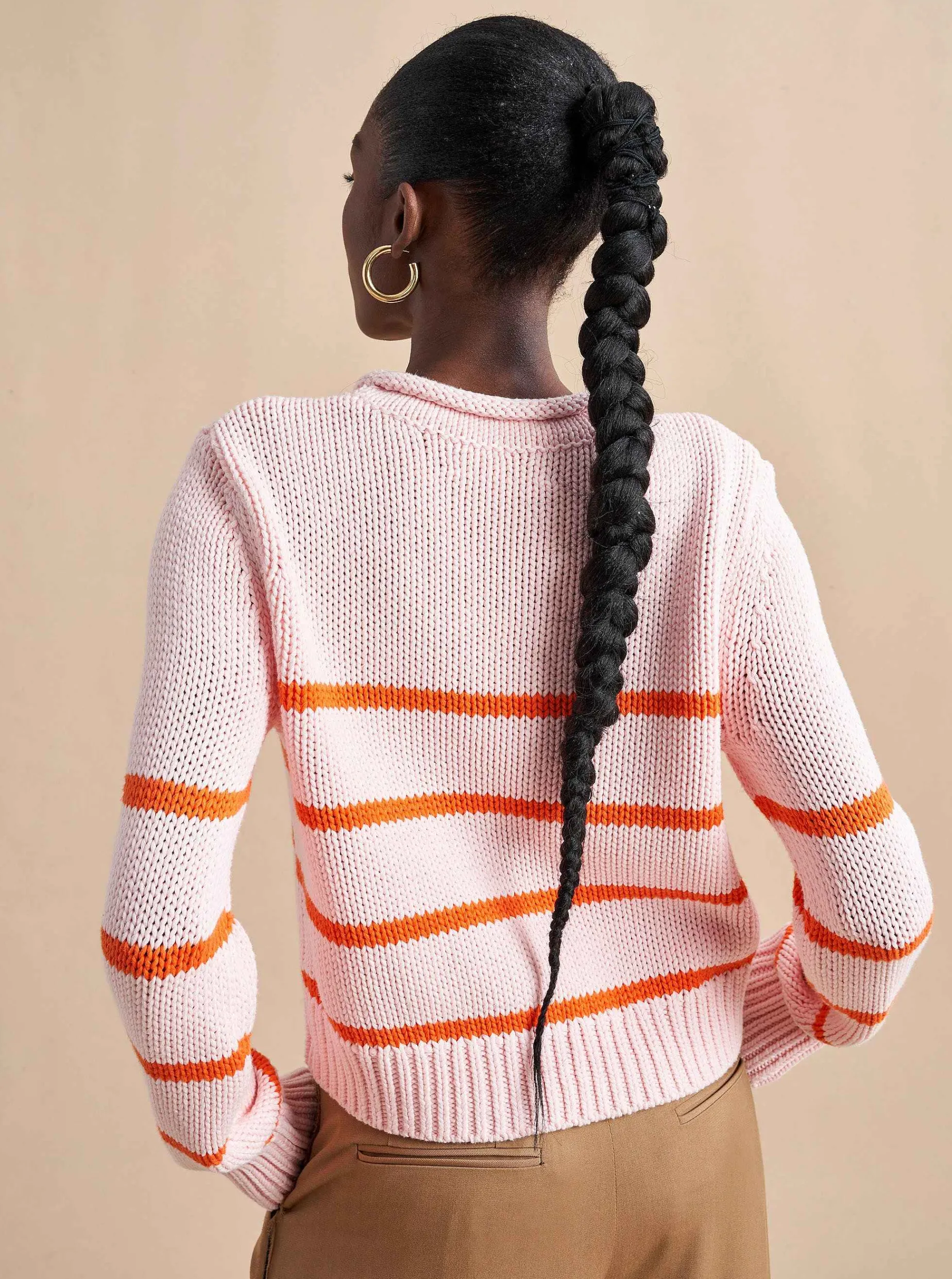 La Ligne Mini Marina Sweater Blush/Tangerine Hot