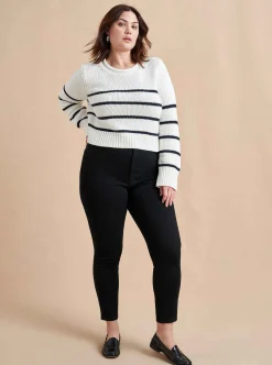 La Ligne Mini Marina Sweater Ivory/Navy Cheap