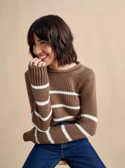 La Ligne Mini Marina Sweater Tan/Cream Cheap