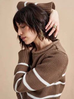 La Ligne Mini Marina Sweater Tan/Cream Cheap