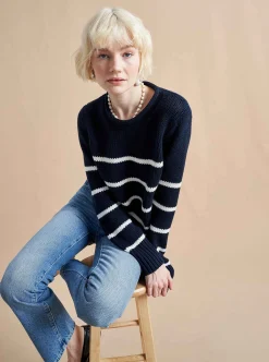 La Ligne Mini Marina Sweater Navy/Ivory Outlet