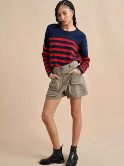 La Ligne Mini Striped Toujours Sweater Navy/Red Cheap