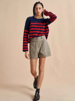 La Ligne Mini Striped Toujours Sweater Navy/Red Cheap