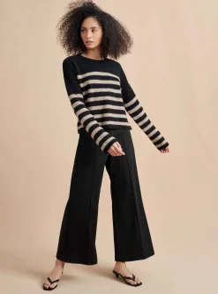 La Ligne Mini Striped Toujours Sweater Black/Camel Shop