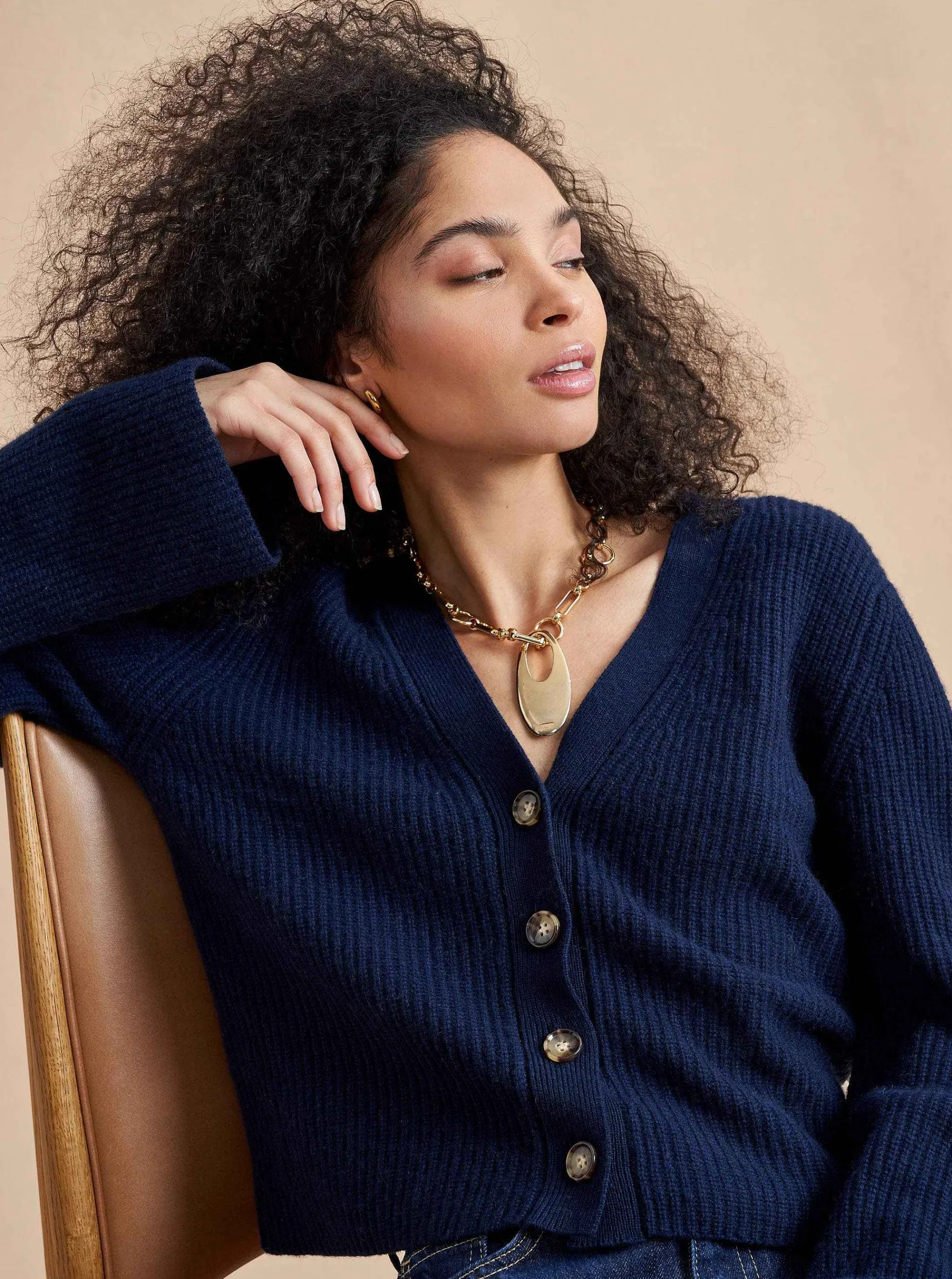 La Ligne Mini Toujours Cardigan Navy Clearance