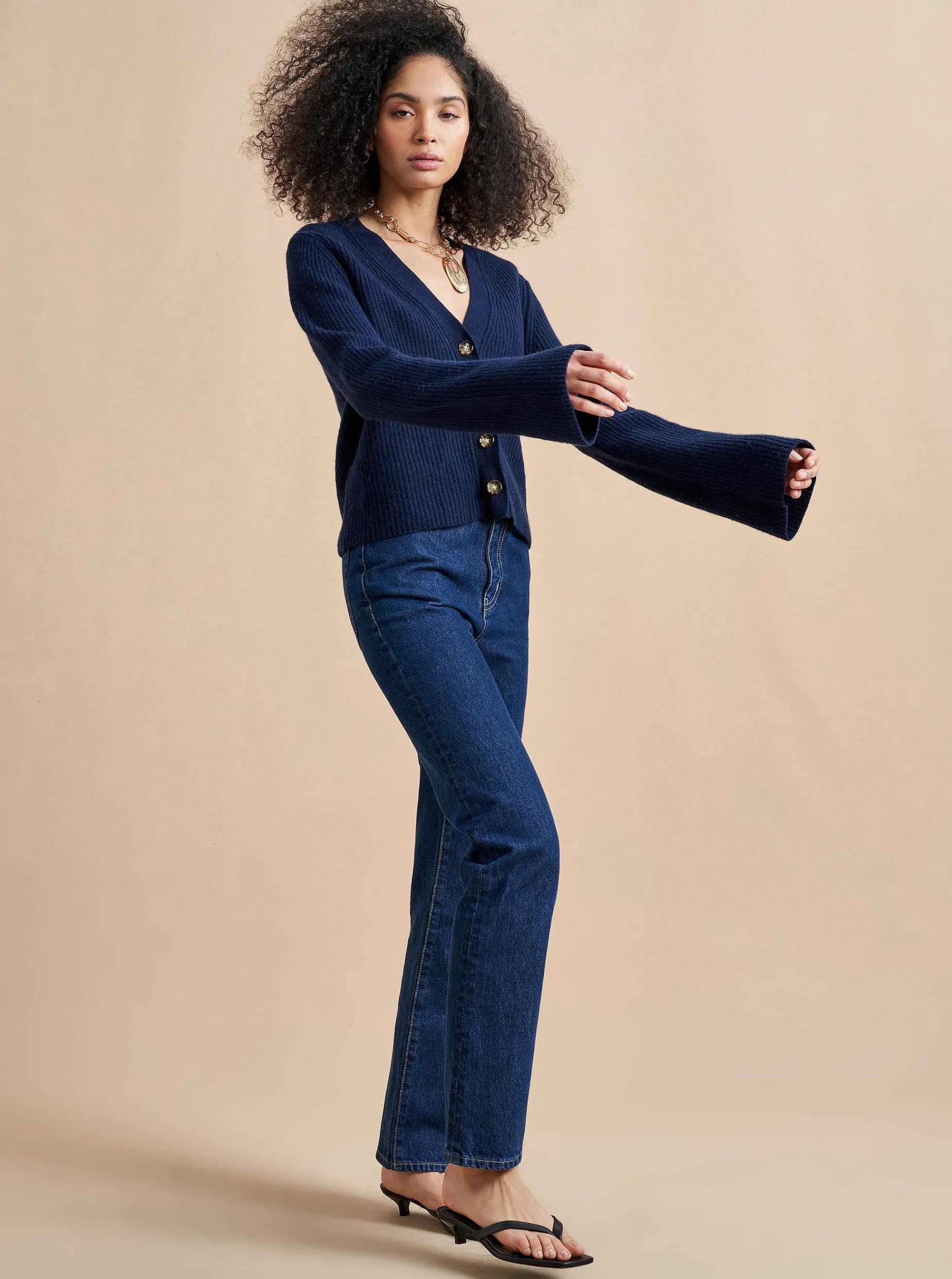 La Ligne Mini Toujours Cardigan Navy Clearance