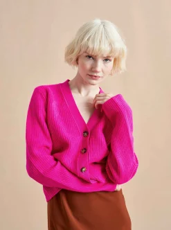 La Ligne Mini Toujours Cardigan Fuchsia Online