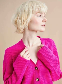 La Ligne Mini Toujours Cardigan Fuchsia Online