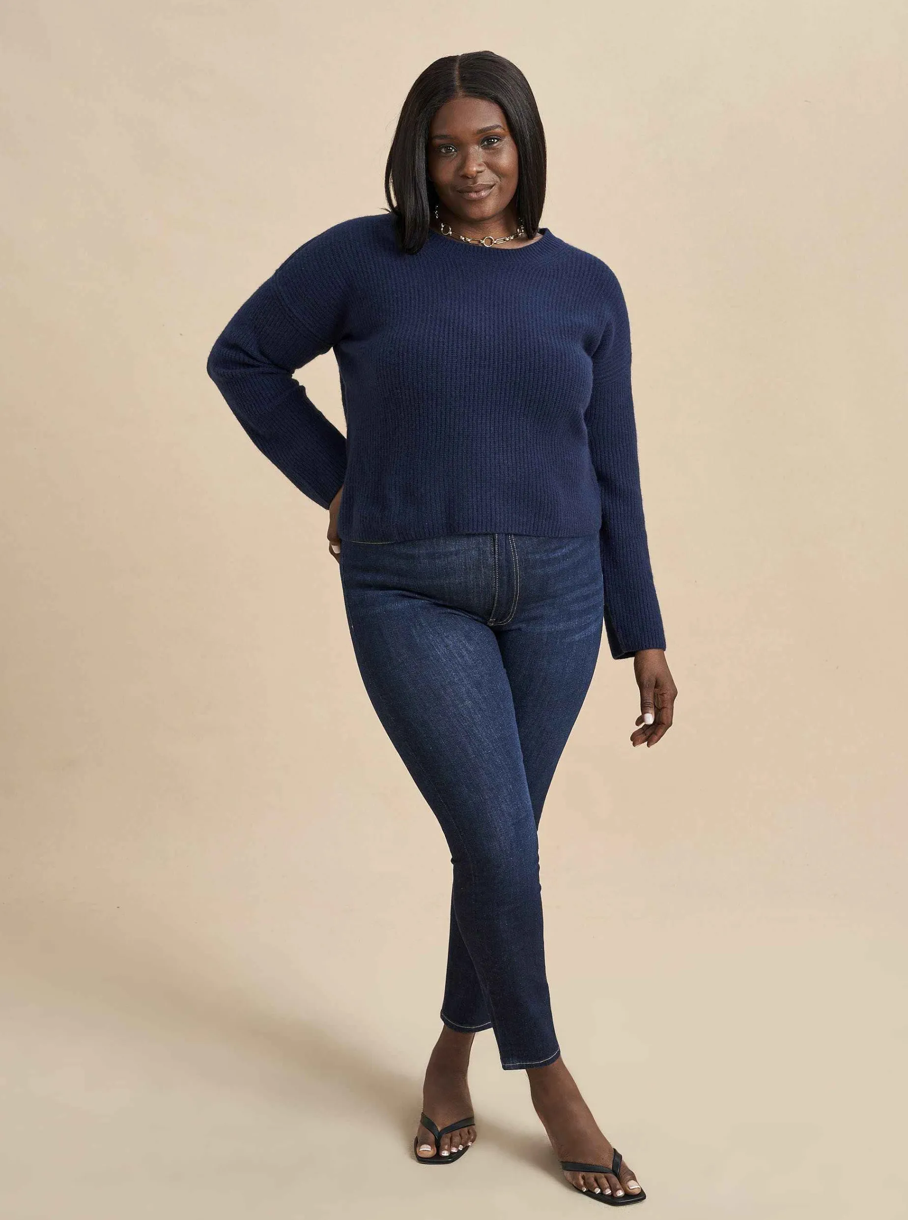 La Ligne Mini Toujours Sweater Navy Sale