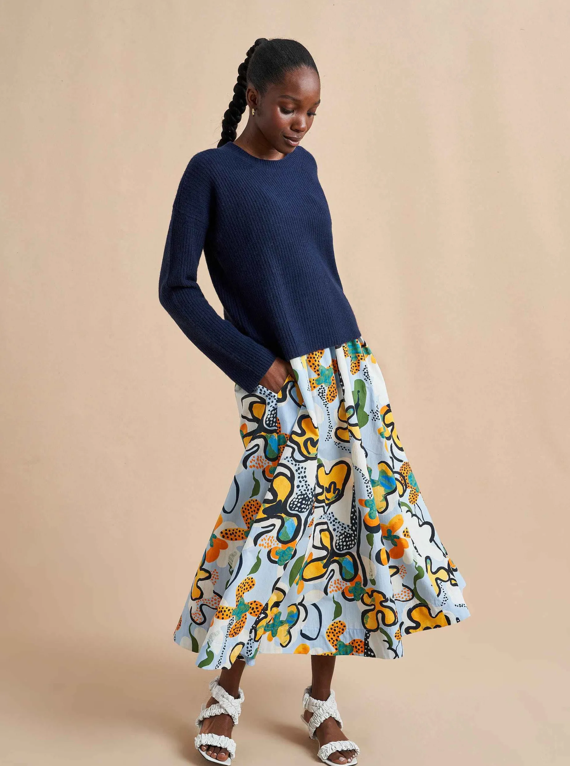 La Ligne Mini Toujours Sweater Navy Sale