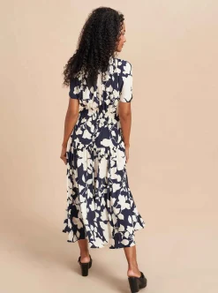 La Ligne Natalie Dress Navy/Cream Outlet