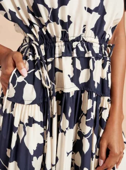 La Ligne Natalie Dress Navy/Cream Outlet