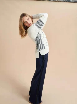 La Ligne Patchwork Cable Sweater Cheap