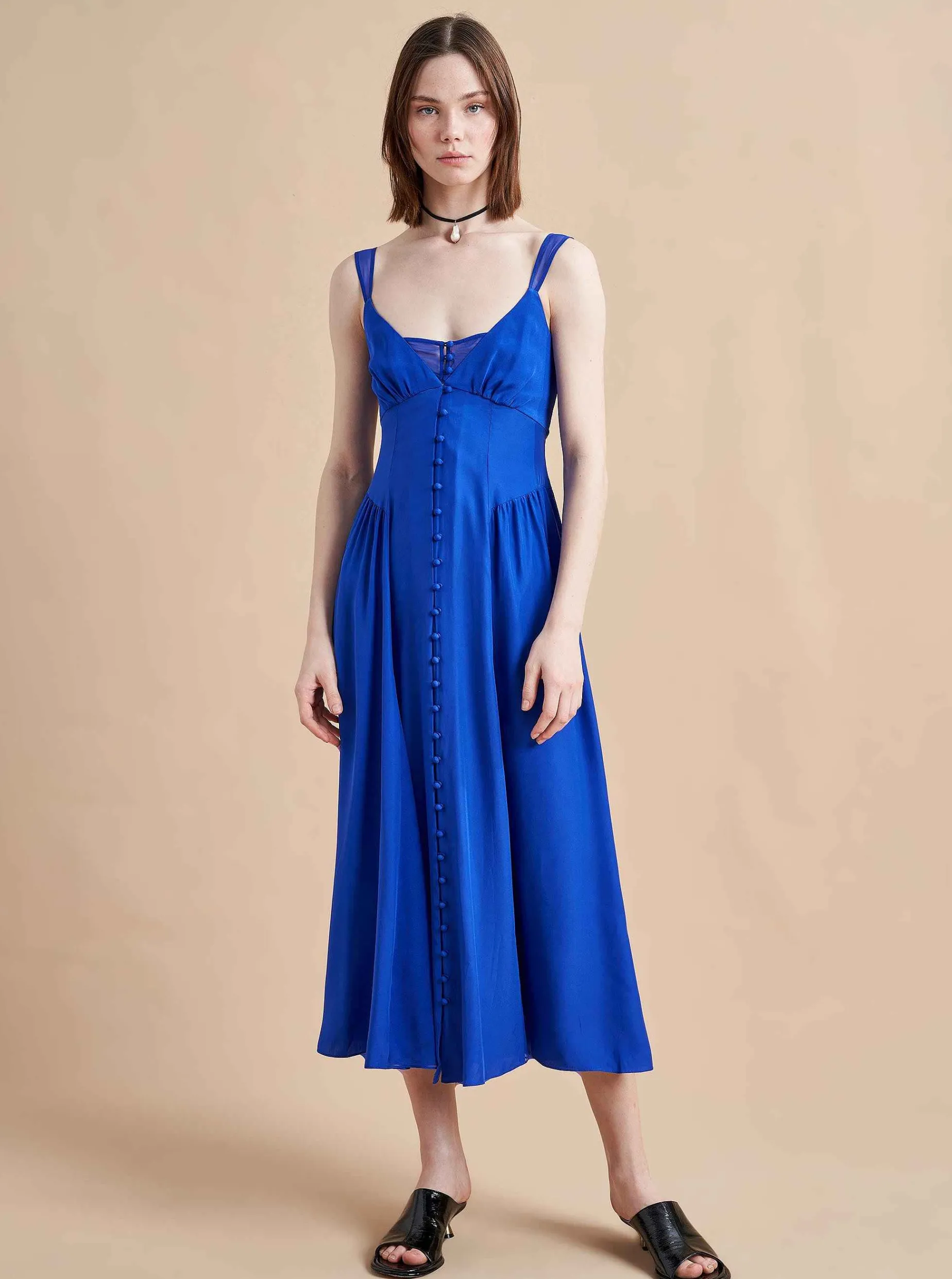 La Ligne Paulina Dress Electric Blue Clearance