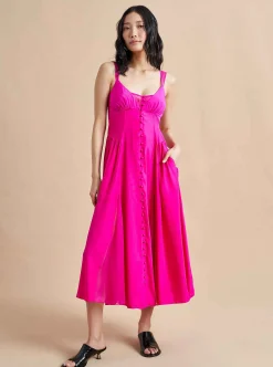 La Ligne Paulina Dress Fuchsia Hot