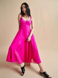 La Ligne Paulina Dress Fuchsia Hot
