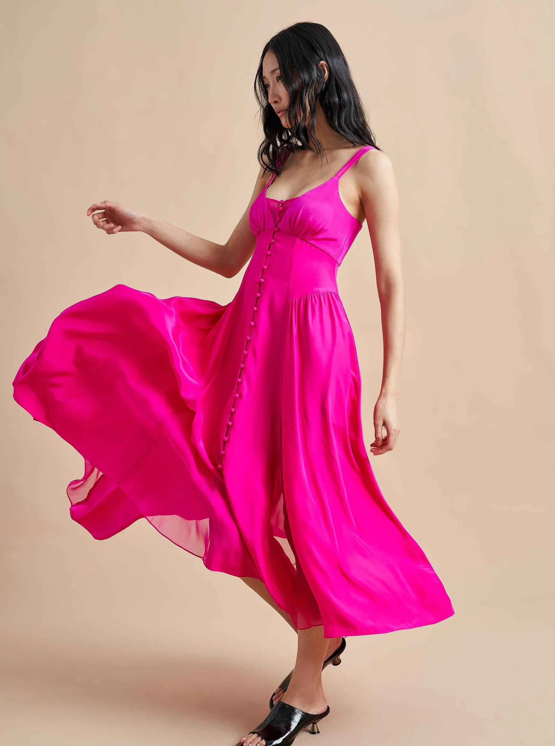 La Ligne Paulina Dress Fuchsia Hot