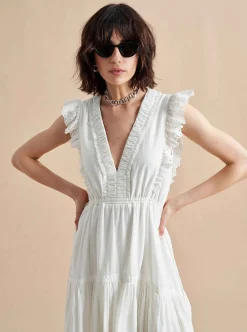 La Ligne Pointelle Marta Dress Ivory Store