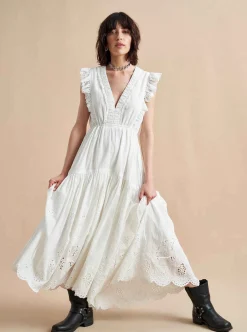 La Ligne Pointelle Marta Dress Ivory Store