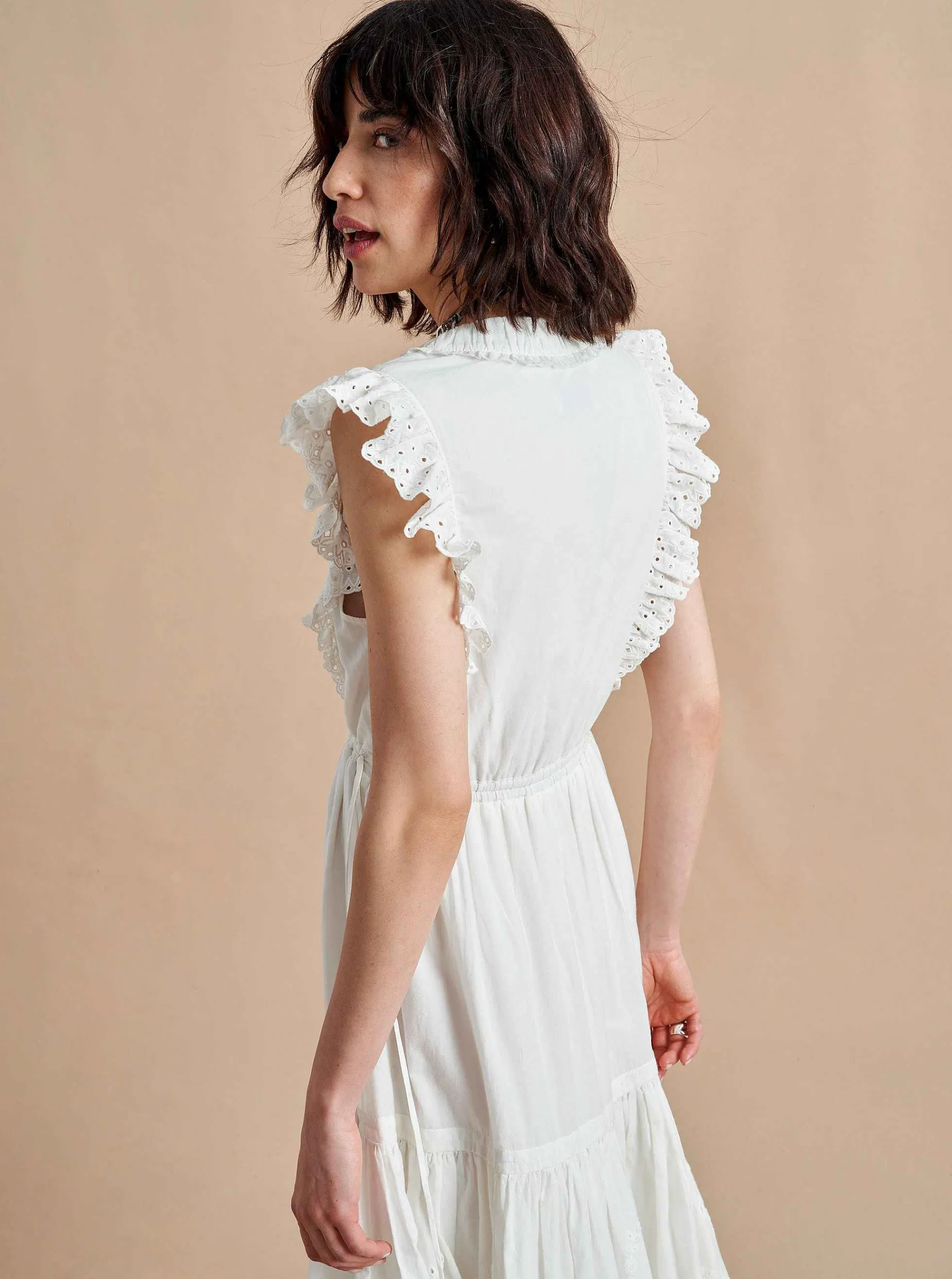 La Ligne Pointelle Marta Dress Ivory Store