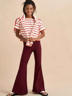 La Ligne Polly Pant Burgundy Best Sale