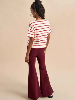 La Ligne Polly Pant Burgundy Best Sale