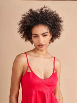 La Ligne Portia Dress Raspberry New