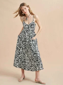 La Ligne Portia Dress Black/White Outlet