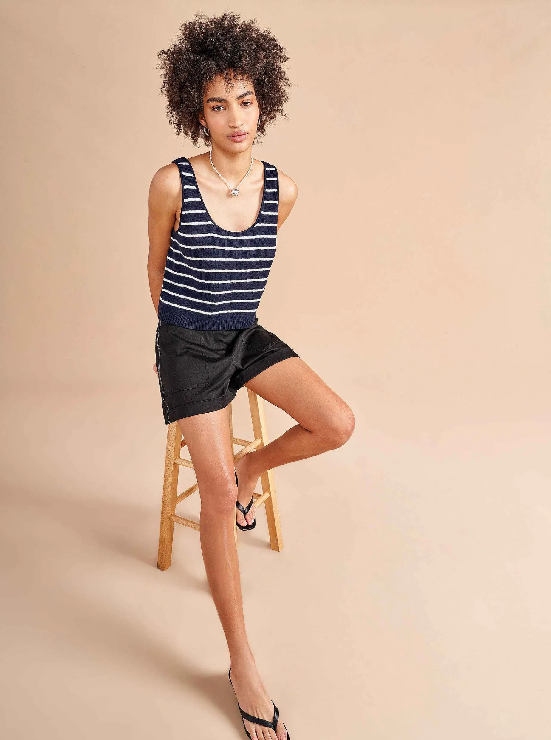 La Ligne Sailor Tank Navy/Cream Online