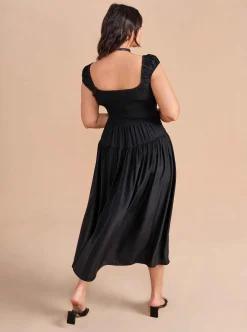 La Ligne Silk Vivian Dress Black Cheap
