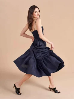 La Ligne Sleeveless Sofia Dress Navy Online