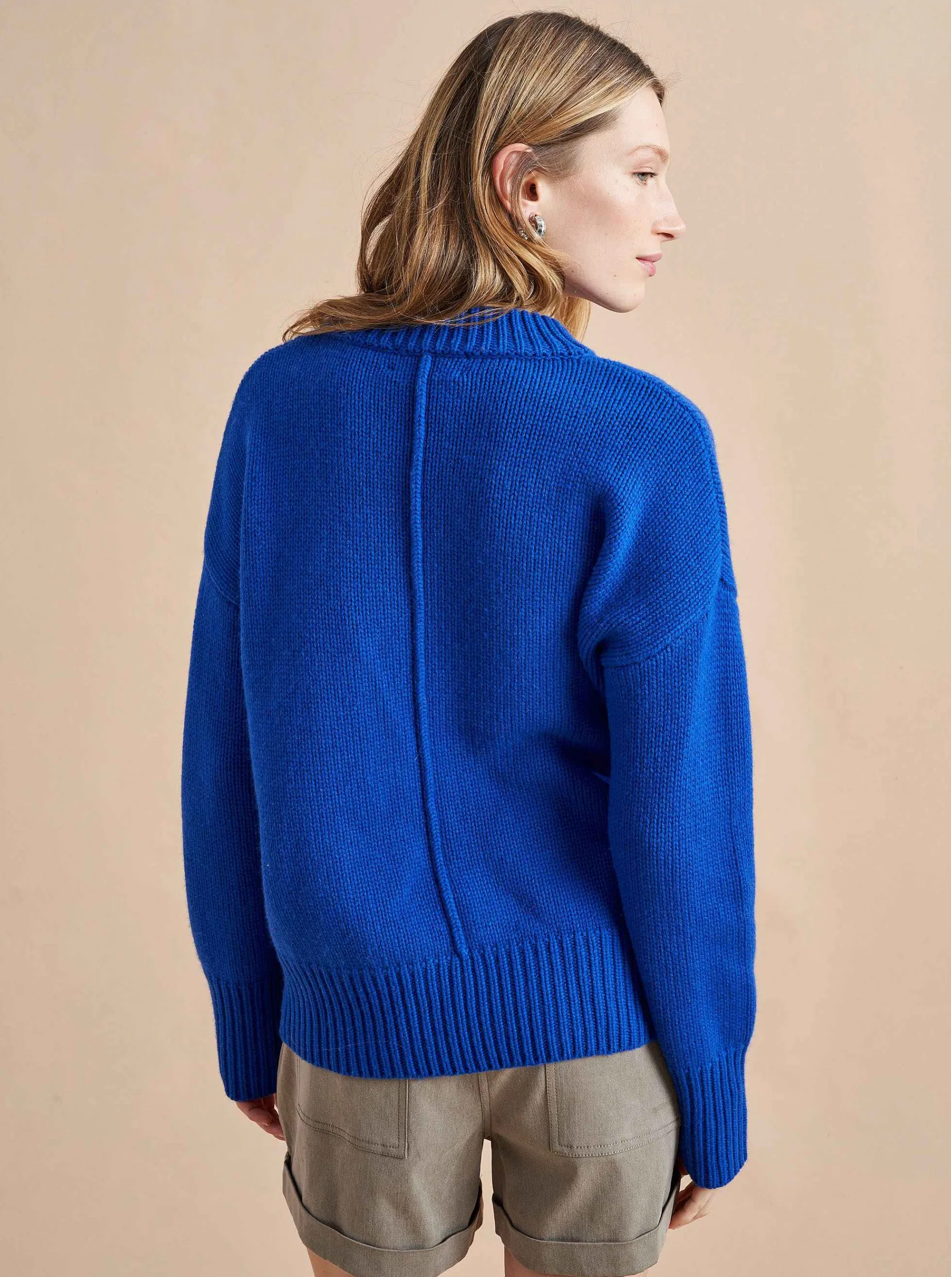 La Ligne Solid Marin Sweater Cobalt Hot