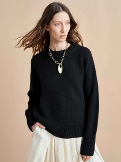 La Ligne Solid Marin Sweater Black Shop