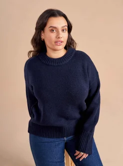 La Ligne Solid Marin Sweater Navy Flash Sale