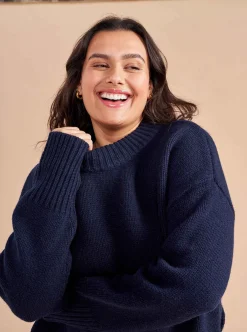 La Ligne Solid Marin Sweater Navy Flash Sale